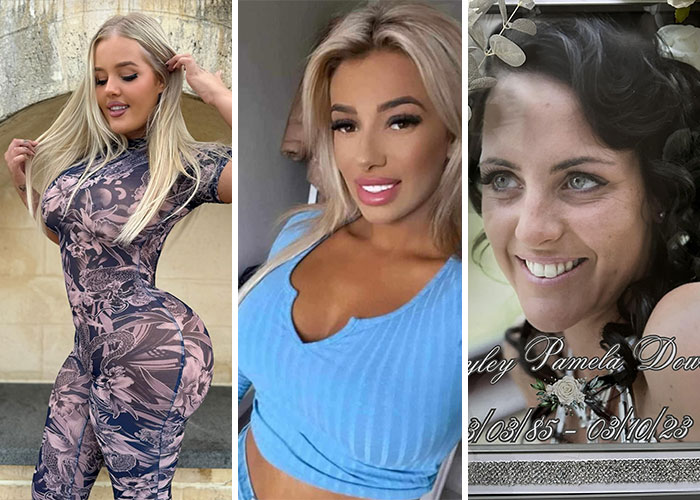 Three women shown in separate images, highlighting a tragic plastic surgery case involving a singer and a surgeon.
