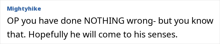 Screenshot of an online comment discussing an insecure baby and a boyfriend who kissed a female friend years ago.