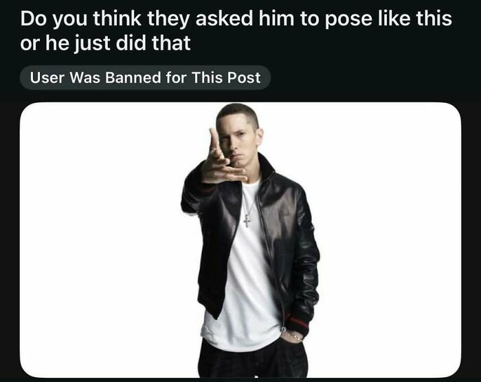 Man in black leather jacket posing with hand gesture, a post from 138 times people saw something that made them go hmmm.