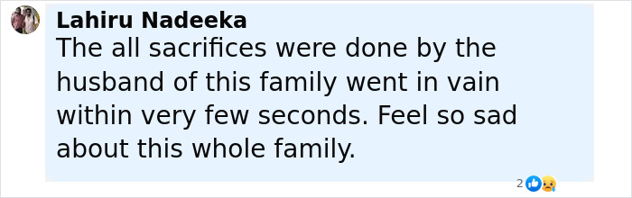 Comment expressing sadness for a family&rsquo;s sacrifices lost in a tragic Air India plane disaster.