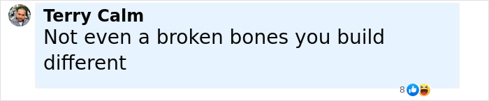 Screenshot of a Facebook comment by Terry Calm expressing resilience, related to Air India survivor's guilt story.