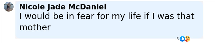 Comment by Nicole Jade McDaniel expressing fear for a mother related to Travis Decker&rsquo;s neighbor weird encounter case.