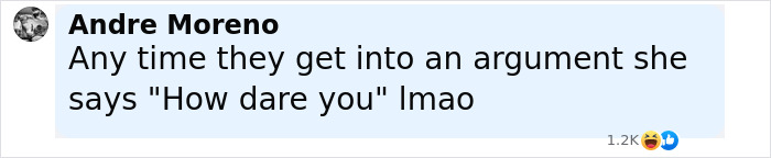 Text message discussing an argument where she says How dare you, related to people believing Greta Thunberg&rsquo;s heart is taken.