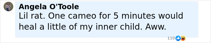 Angela O'Toole commenting on a cameo request mentioning inner child healing and expressing a heartfelt reaction. Angela O'Toole commenting on a cameo request mentioning inner child healing and expressing a heartfelt reaction.