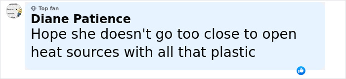 Comment criticizing a woman who spent $1M on plastic surgery, joking about her being too beautiful for dating apps.