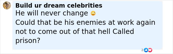 Screenshot of a social media comment discussing R Kelly and a possible prison incident related to an overdose and enemies. Screenshot of a social media comment discussing R Kelly and a possible prison incident related to an overdose and enemies.