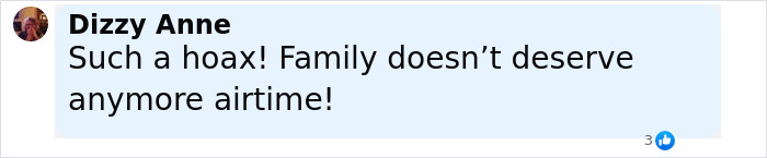 Comment from Dizzy Anne reacting to the Balloon Boy family controversy, calling it a hoax and undeserving of airtime.