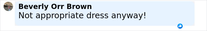 Comment by Beverly Orr Brown saying Not appropriate dress anyway with a like reaction, related to Leonardo DiCaprio's girlfriend wardrobe malfunction at Jeff Bezos and Lauren Sánchez wedding bash. Comment by Beverly Orr Brown saying Not appropriate dress anyway with a like reaction, related to Leonardo DiCaprio's girlfriend wardrobe malfunction at Jeff Bezos and Lauren Sánchez wedding bash.
