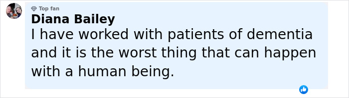 Comment from a single mom with early-onset Alzheimer's sharing her experience with dementia being a difficult condition.