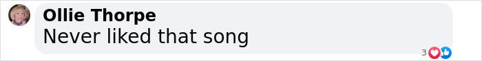 Facebook comment from Ollie Thorpe stating never liked that song, related to James Blunt's hit You’re Beautiful. Facebook comment from Ollie Thorpe stating never liked that song, related to James Blunt's hit You’re Beautiful.