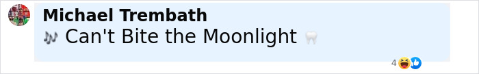 Text post by Michael Trembath reading Can't Bite the Moonlight with a tooth emoji, referencing LeAnn Rimes' teeth fall out while performing incident. Text post by Michael Trembath reading Can't Bite the Moonlight with a tooth emoji, referencing LeAnn Rimes' teeth fall out while performing incident.