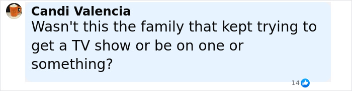 Comment about the Balloon Boy family trying to get a TV show, reflecting on the infamous controversy years later.