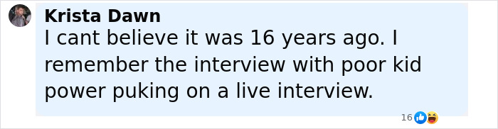 Comment from Krista Dawn reflecting on the Balloon Boy family controversy 16 years later with mention of live interview incident.