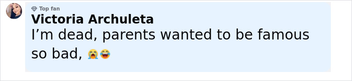 Social media comment from Victoria Archuleta reacting humorously to Balloon Boy family controversy years later.