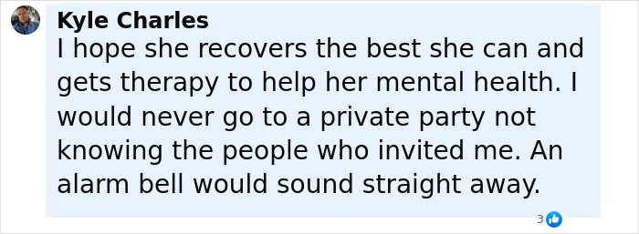 Comment expressing hope for model brutally attacked in Dubai to recover and receive mental health therapy soon.