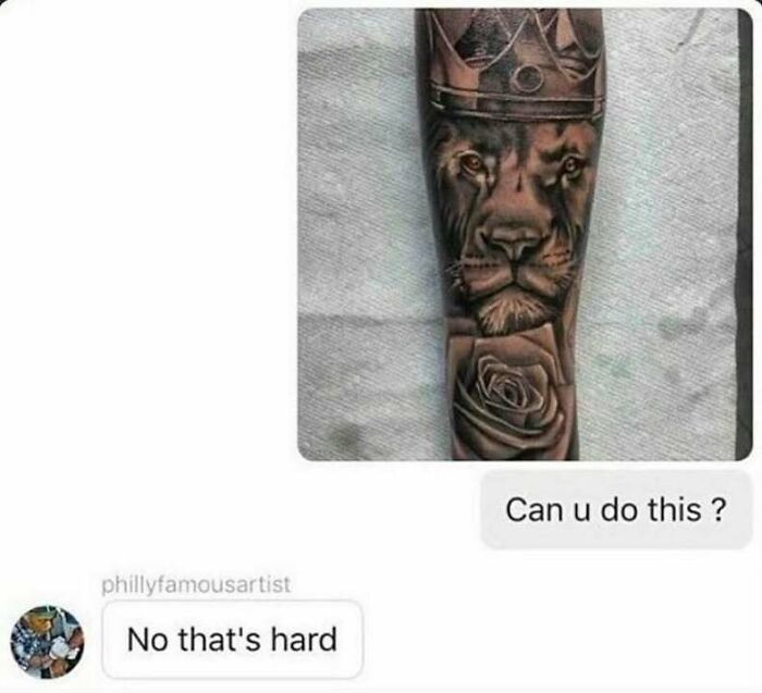 Realistic lion and rose tattoo with crown on forearm, featured in 138 times people saw something that made them go hmmm.