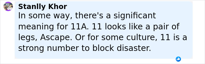 Comment by Stanlly Khor about the significance of number 11 and its link to blocking disaster in cultural beliefs.