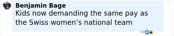 A social media comment highlighting reactions after a female national soccer team’s defeat by U15 boys team. A social media comment highlighting reactions after a female national soccer team’s defeat by U15 boys team.