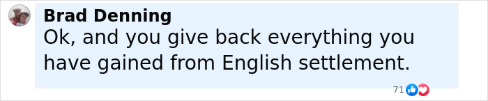 Comment by Brad Denning discussing giving back gains from English settlement, related to Aboriginal artist controversy. Comment by Brad Denning discussing giving back gains from English settlement, related to Aboriginal artist controversy.