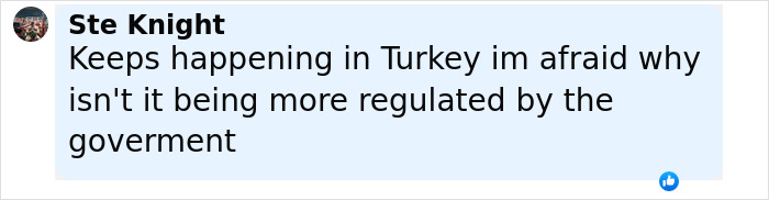 Comment from Ste Knight discussing concerns about plastic surgery regulation issues in Turkey.