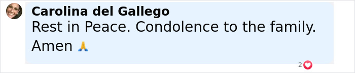 Comment reading condolence message on social media about plastic surgery tragedy involving singer and surgeon.