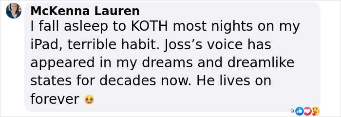 Fan comment about King Of The Hill voice actor Jonathan Joss and his lasting impact on viewers.