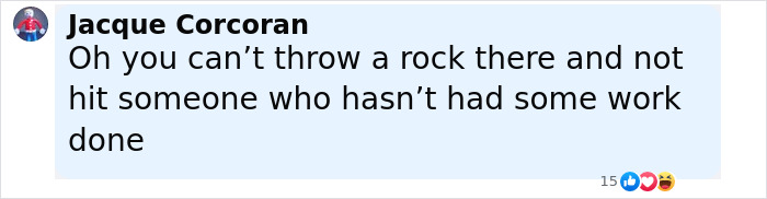 Comment on social media thread discussing Tom Cruise sparking Botox rumors after reuniting with Brad Pitt at F1 premiere.