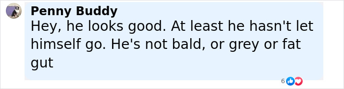 User comment on Tom Cruise's appearance, addressing Botox rumors after F1 premiere reunion with Brad Pitt.