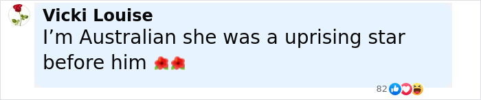 Comment from Vicki Louise about Hugh Jackman and Deborra-Lee amid divorce, noting she was a rising star before him.