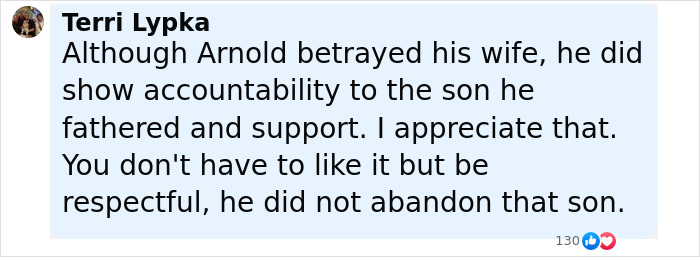 Comment about Arnold Schwarzenegger’s look-alike love child and family dynamics at a movie premiere event. Comment about Arnold Schwarzenegger’s look-alike love child and family dynamics at a movie premiere event.