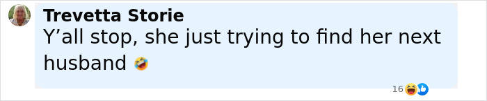 Comment on social media post humorously suggesting someone is trying to find a husband, related to Kim Kardashian lingerie buzz before Bezos pajama party.
