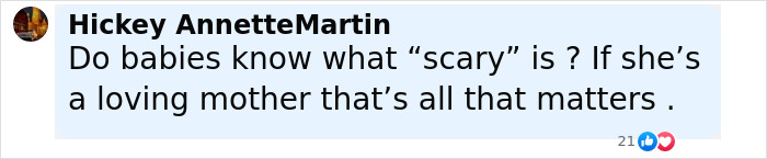 Comment from Hickey AnnetteMartin defending a mom with rare skin condition against trolls questioning her responsibility.