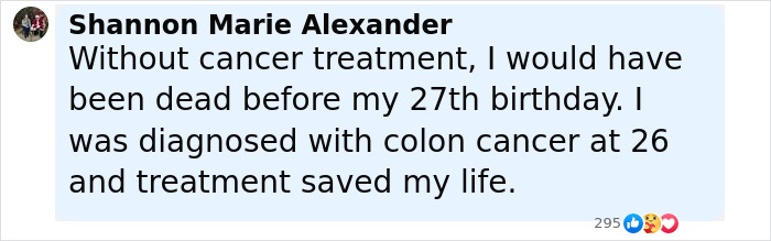 Comment from anti-vax mom of Cambridge 23-year-old cancer patient discussing treatment and doctors' response. Comment from anti-vax mom of Cambridge 23-year-old cancer patient discussing treatment and doctors' response.