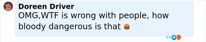 Screenshot of a social media comment expressing shock over a dangerous fire extinguisher prank involving a 5-month-old baby.