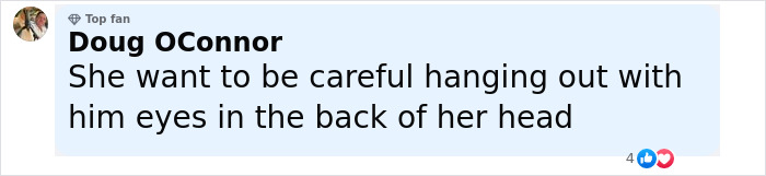 Comment from Doug OConnor warning to be careful, discussing fans fearing Bianca Censori&rsquo;s sister is being groomed.