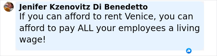 Comment about paying employees a living wage in response to mass fury after details of Jeff Bezos' lavish wedding to Lauren Sanchez. Comment about paying employees a living wage in response to mass fury after details of Jeff Bezos' lavish wedding to Lauren Sanchez.