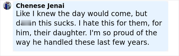 Comment by Chenese Jenai expressing sadness and pride following Tanner Martin's passing announcement in a pre-recorded video. Comment by Chenese Jenai expressing sadness and pride following Tanner Martin's passing announcement in a pre-recorded video.