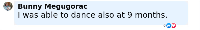 Comment by Bunny Megugorac saying she was able to dance at 9 months, related to Meghan Markle's viral pregnancy twerk video. Comment by Bunny Megugorac saying she was able to dance at 9 months, related to Meghan Markle's viral pregnancy twerk video.