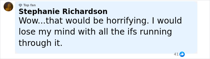 Comment from Stephanie Richardson expressing horror and concern about violence against women incidents at a music festival.