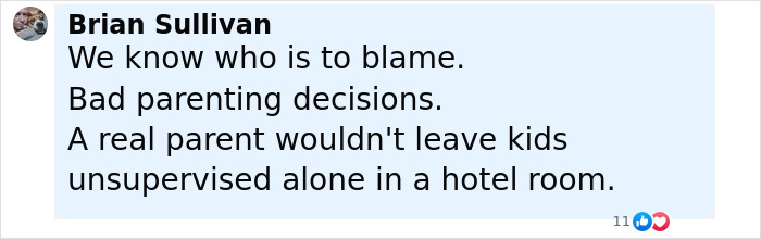 Comment by Brian Sullivan discussing blame and parenting related to Madeleine McCann detectives finding buried weapons after search.