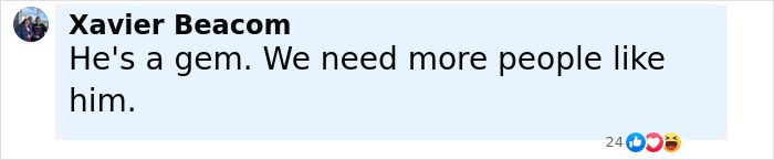 Comment by Xavier Beacom praising someone as a gem and saying more people like him are needed, related to Death Eater claims. Comment by Xavier Beacom praising someone as a gem and saying more people like him are needed, related to Death Eater claims.