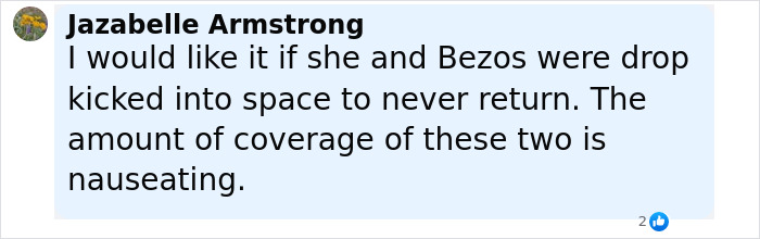 Comment by Jazabelle Armstrong expressing strong dislike for media coverage of two individuals.