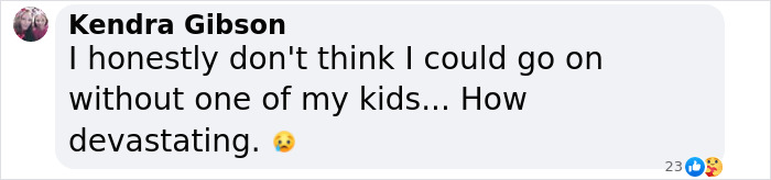 Facebook comment expressing sympathy about loss, referencing 16 and Pregnant star Whitney Purvis losing 16-year-old son.