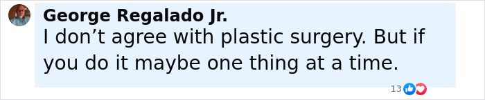 Comment about plastic surgery caution, advising to do one thing at a time to avoid tragic outcomes after partying with surgeon.