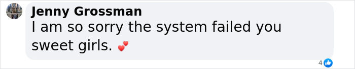 Facebook comment expressing sympathy for girls related to fugitive dad case with non-human blood evidence found at the scene