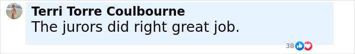 Comment saying the jurors did a great job, related to Johnny Depp trial juror revealing courtroom secrets.