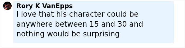 Comment about a beloved character from Hannah Montana looking exactly the same two decades later, discussing age range possibilities.