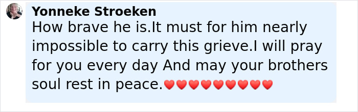 Comment expressing sympathy for the sole survivor of Air India crash and his grieving final act for brother.