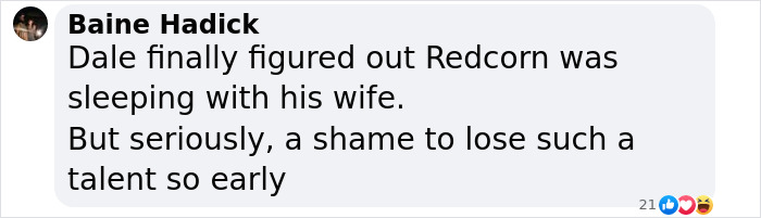 Social media comment lamenting the early loss of King Of The Hill voice actor Jonathan Joss in San Antonio shooting.