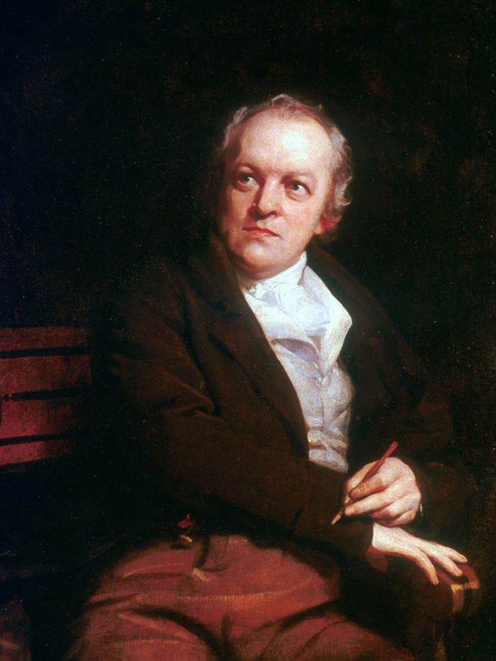 Portrait of William Blake seated, emphasizing artistic style relevant to visual guide to poison tree tattoos symbolism and styles.